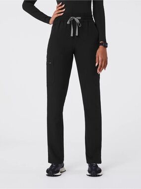 FIGS Dowa High Waisted Scrub Pants Black XXS Straight Leg Women’s Medical Nurse